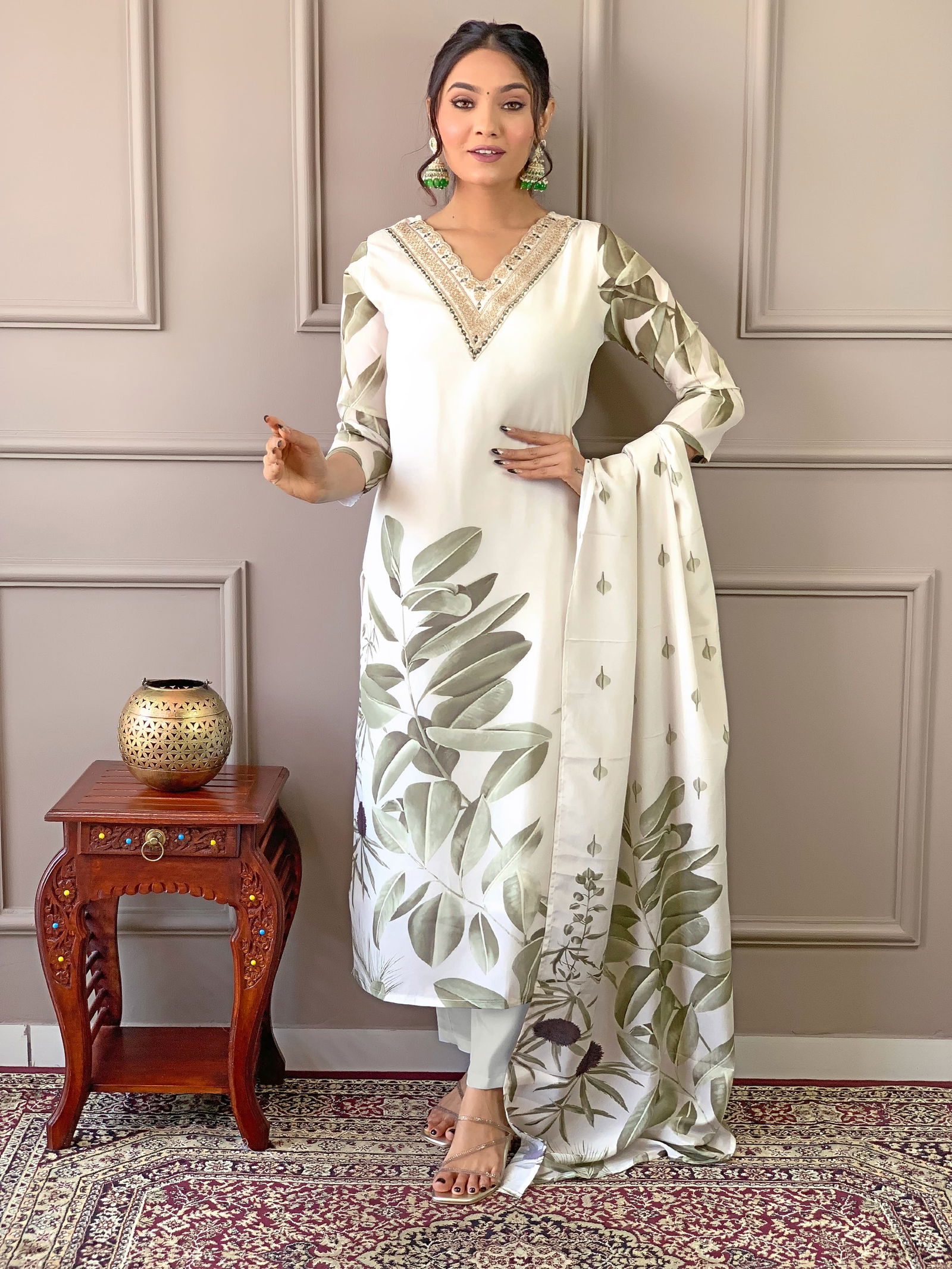 KF 525 French Crepe Digital Printed Kurti With Bottom Dupatta Wholesale Price In Surat
